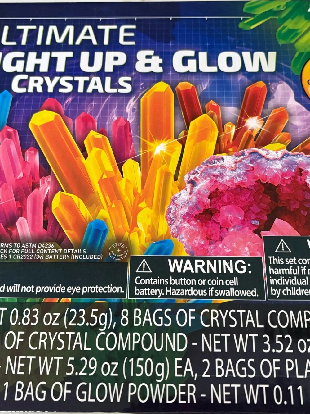 Science Squad Ultimate Light Up & Grow Crystals Like New